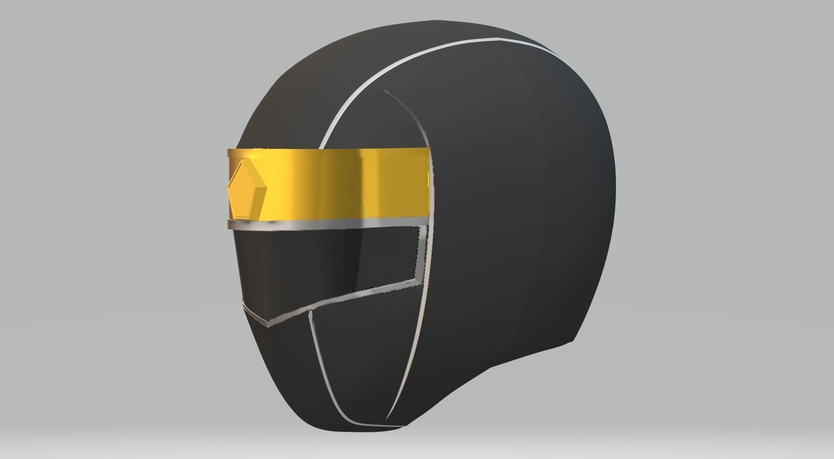 Power Rangers Alien MMPR Black Ranger helmet 3D print model_1
