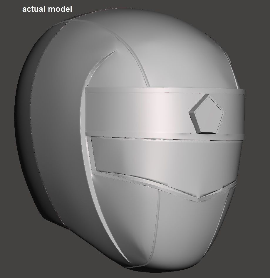Power Rangers Alien MMPR Black Ranger helmet 3D print model_4