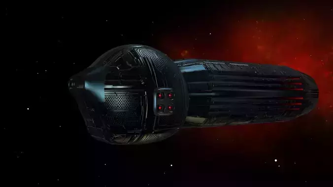 The Penetrator spaceship in space 3D model