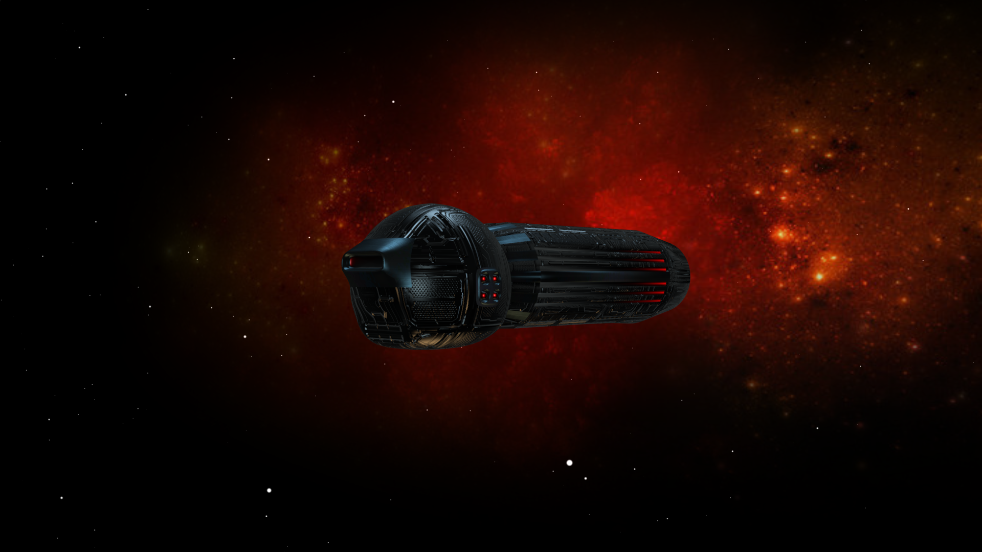 The Penetrator spaceship in space 3D model_2