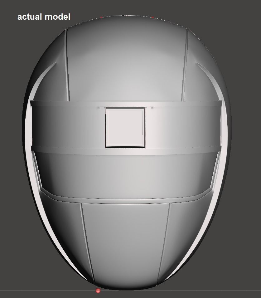 Power Rangers Alien MMPR Blue Ranger helmet 3D print model_3