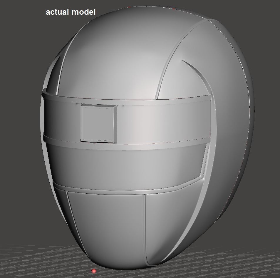 Power Rangers Alien MMPR Blue Ranger helmet 3D print model_7