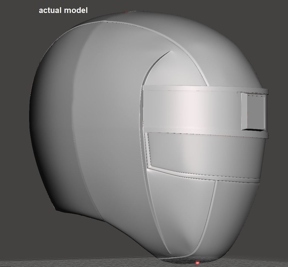 Power Rangers Alien MMPR Blue Ranger helmet 3D print model_4