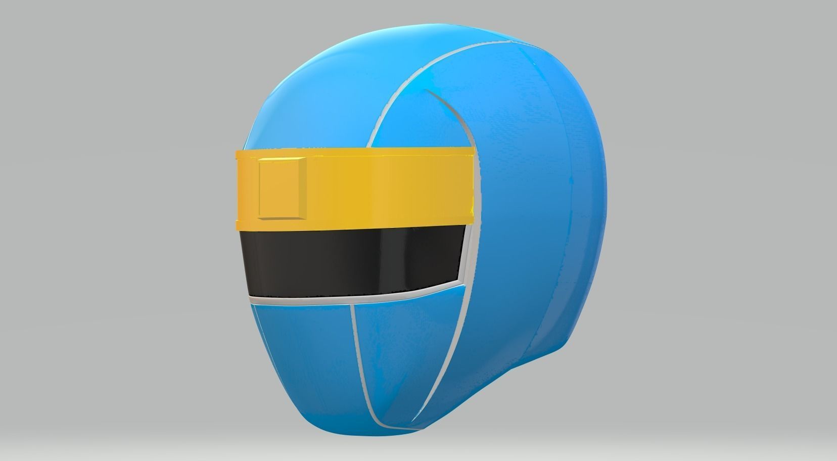 Power Rangers Alien MMPR Blue Ranger helmet 3D print model_2