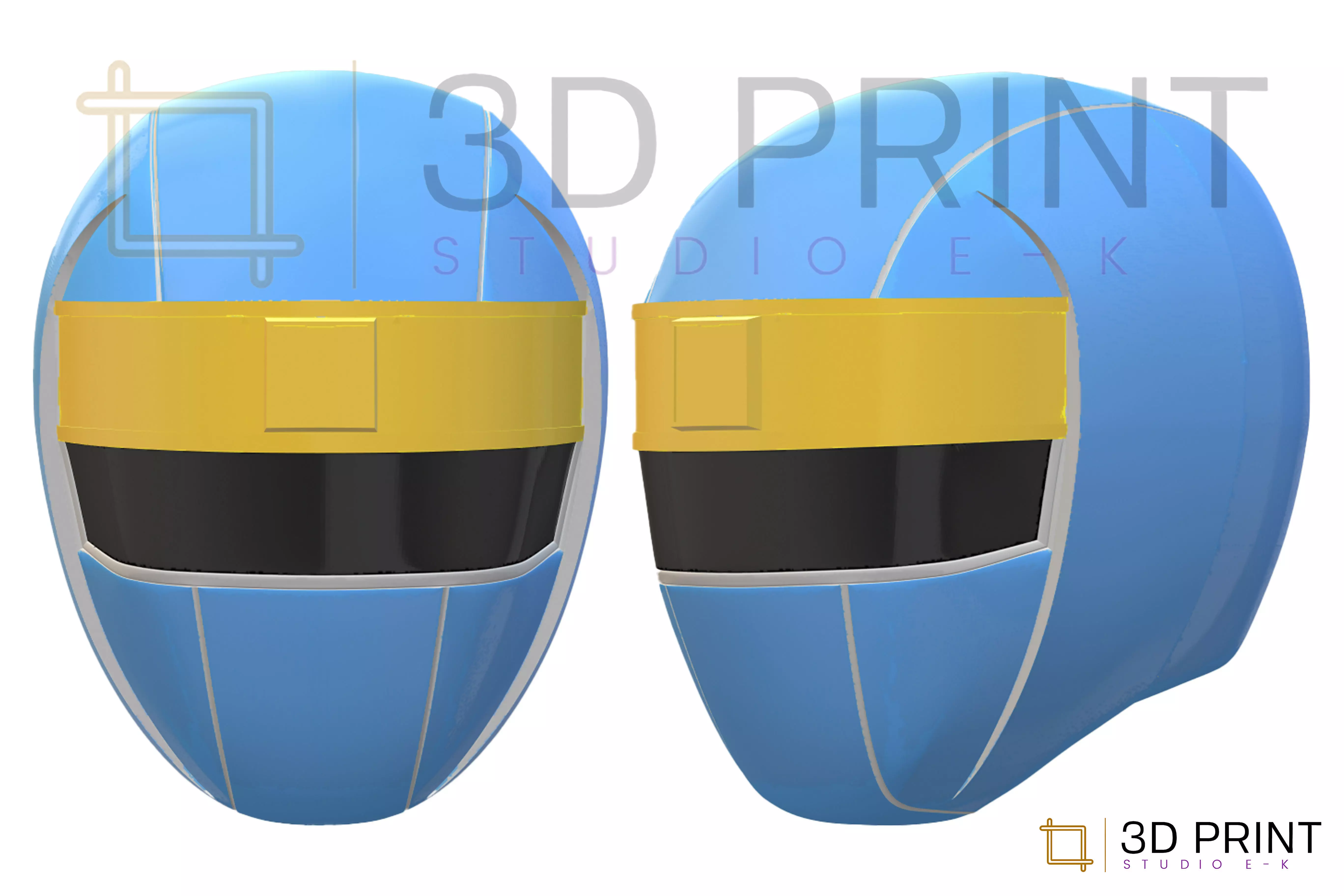 Power Rangers Alien MMPR Blue Ranger helmet 3D print model_0