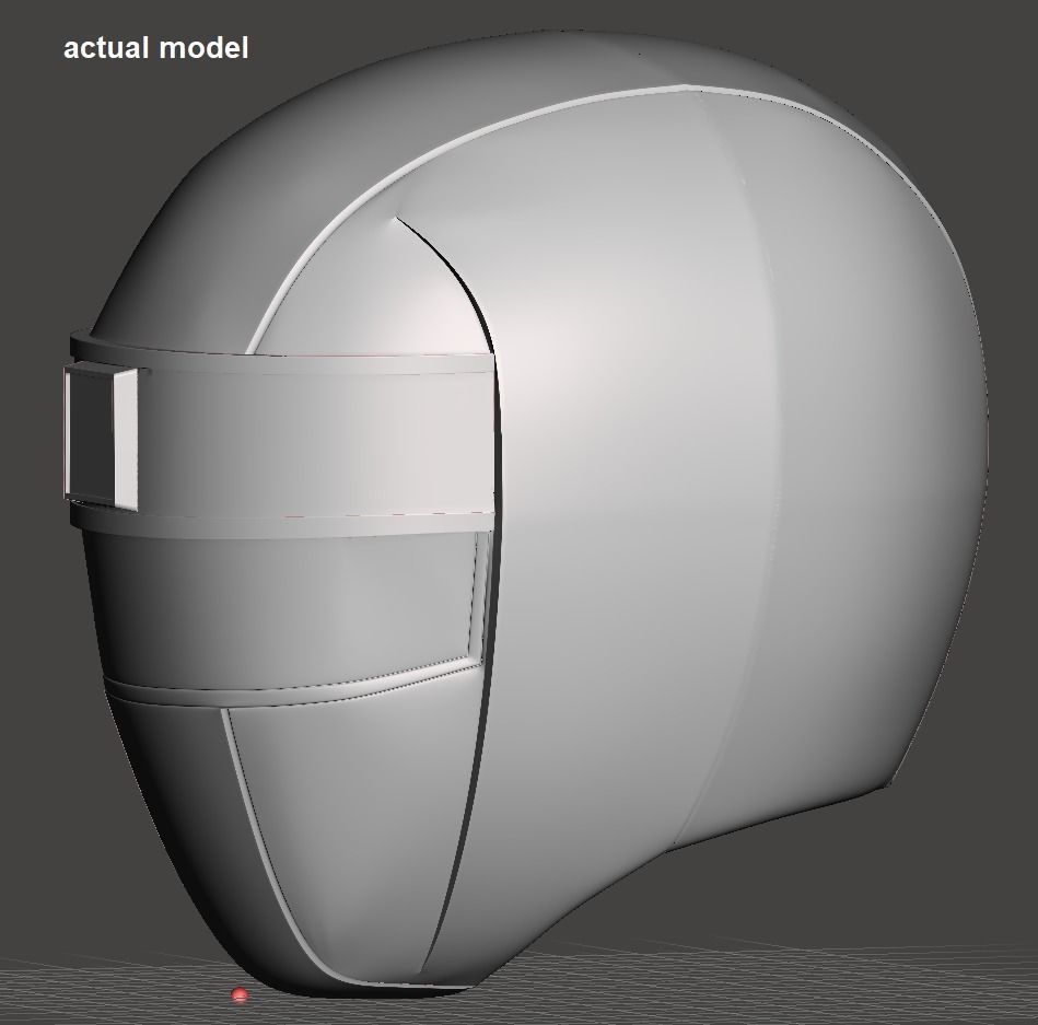 Power Rangers Alien MMPR Blue Ranger helmet 3D print model_6