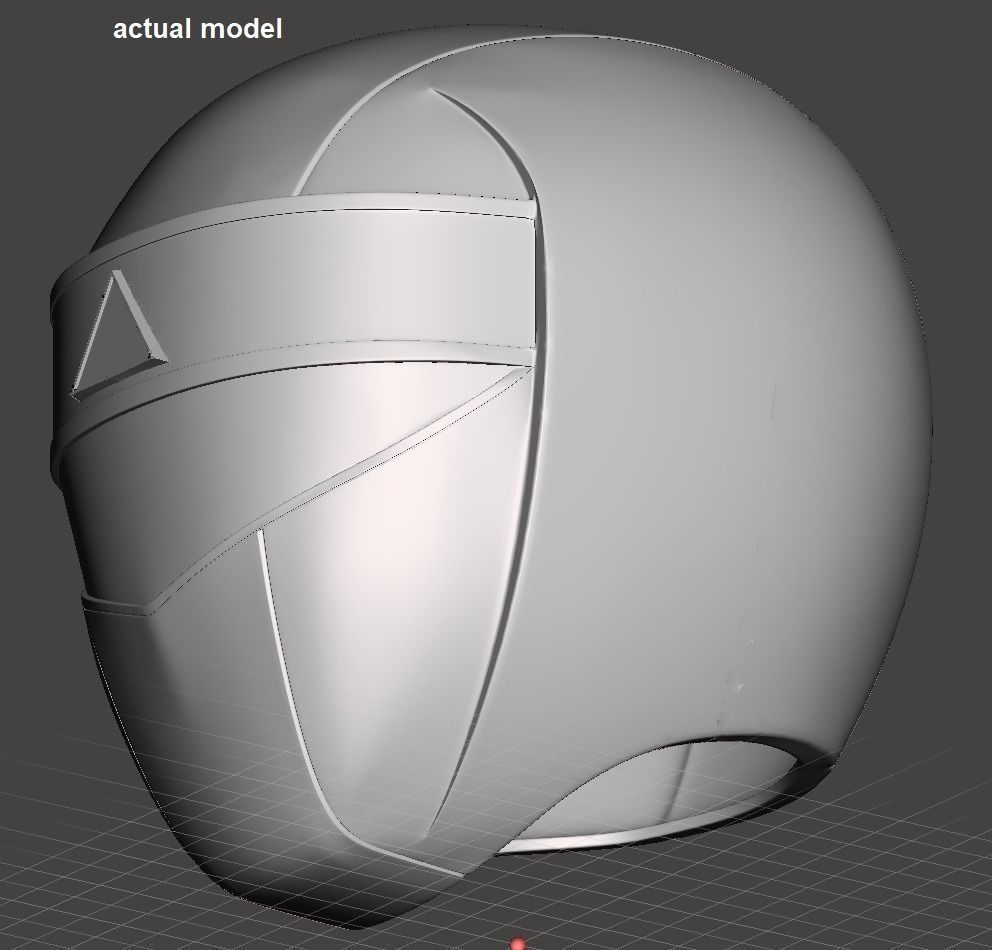 Power Rangers Alien MMPR Yellow Ranger helmet 3D print model_6