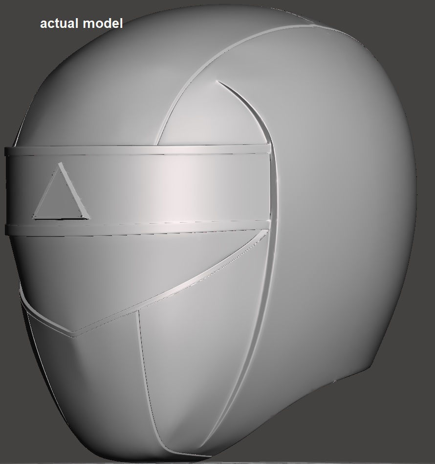 Power Rangers Alien MMPR Yellow Ranger helmet 3D print model_4