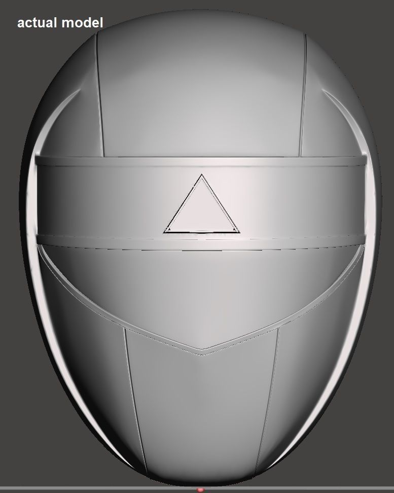 Power Rangers Alien MMPR Yellow Ranger helmet 3D print model_5