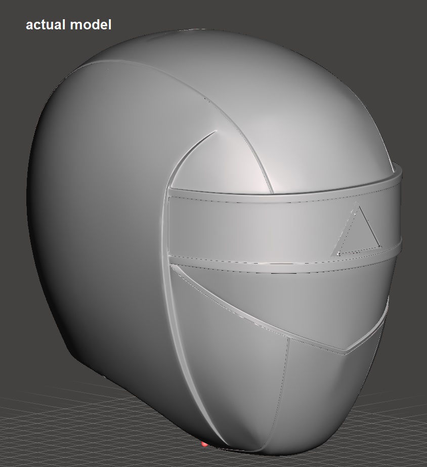 Power Rangers Alien MMPR Yellow Ranger helmet 3D print model_3