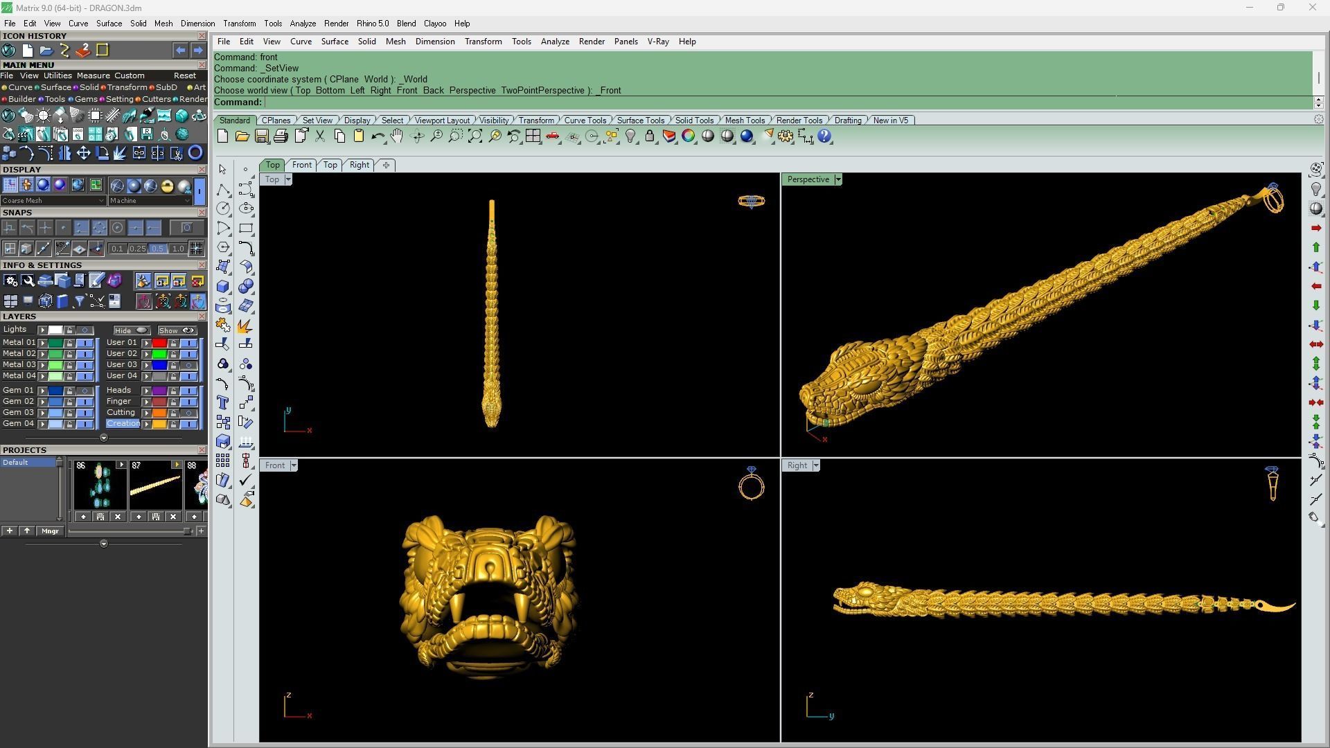 dragon bracelet with 3dm real file 3D print model_4