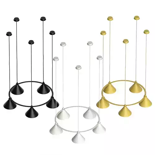 Zero Lumo Circle Pendant Light - neutral colors 3D model