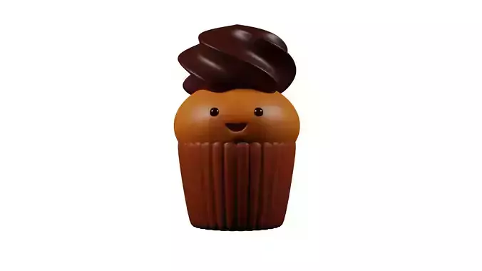 Character Cup cake 3D Model