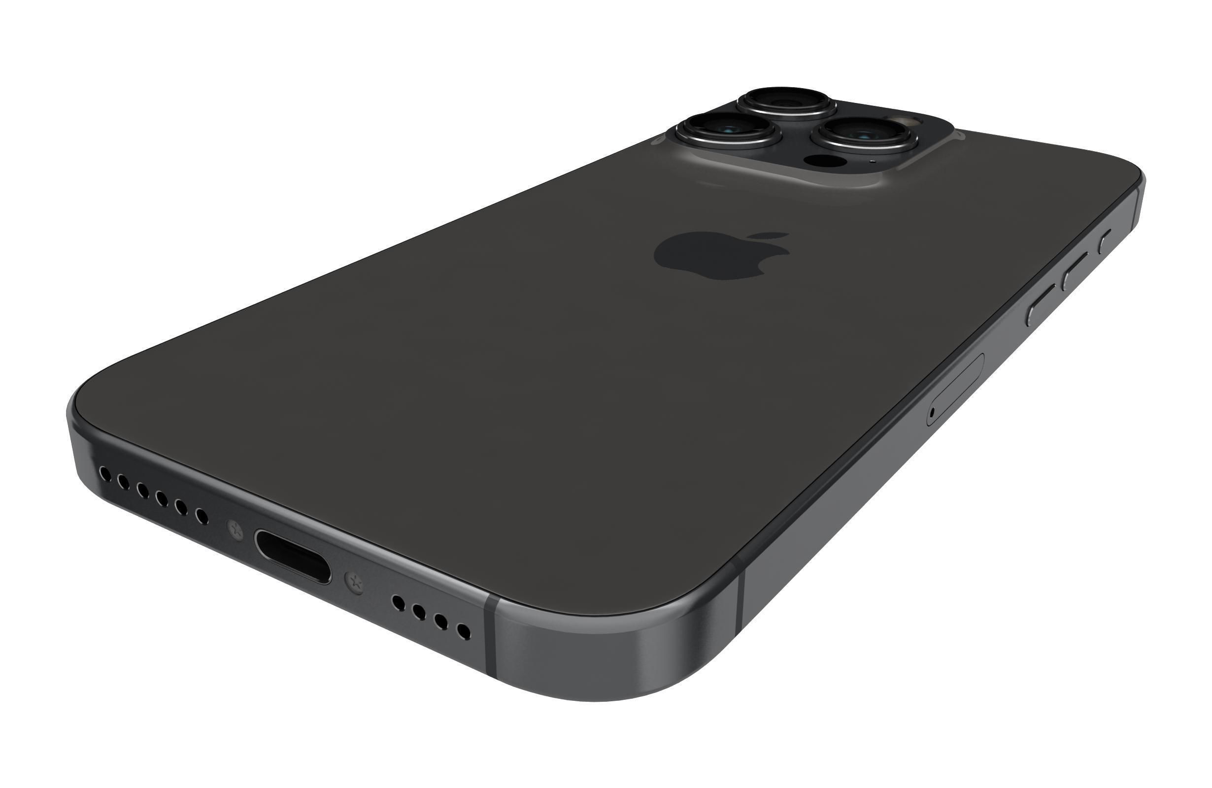 Apple iPhone 15 Pro Black Titanium 3D model_15
