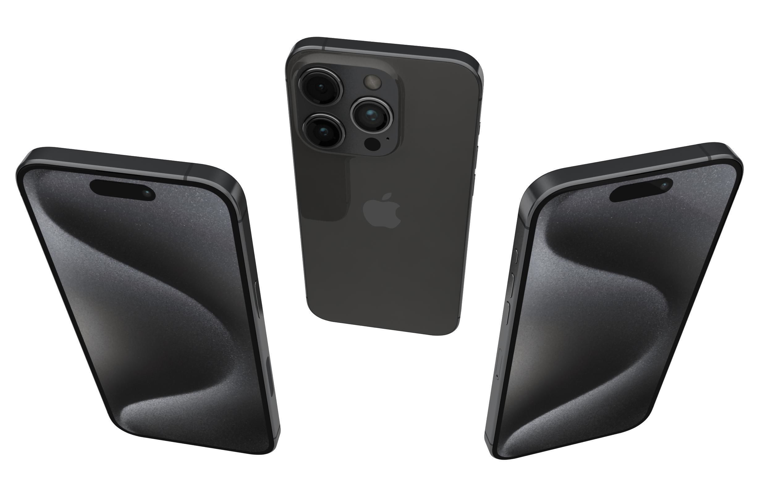 Apple iPhone 15 Pro Black Titanium 3D model_5