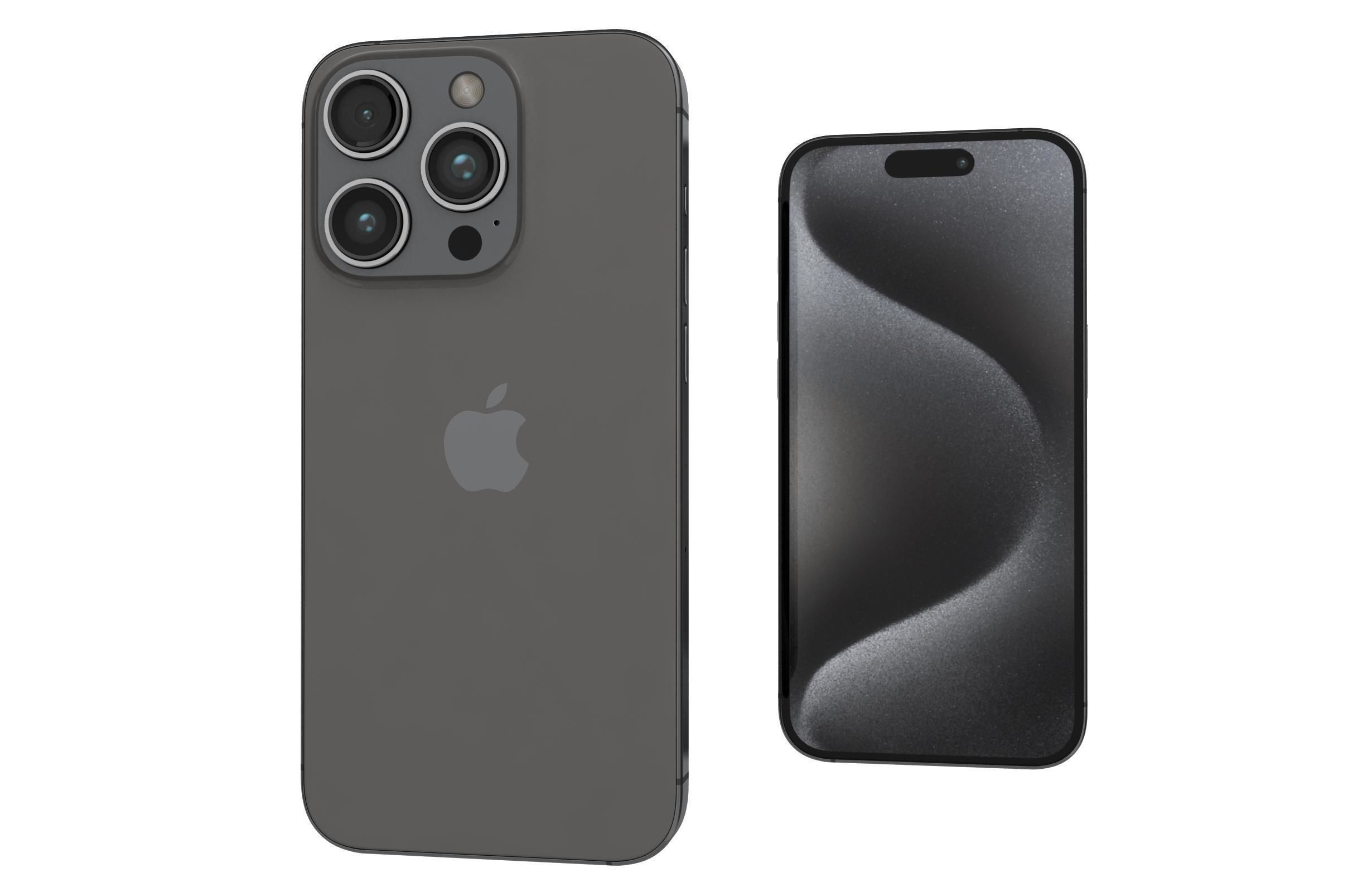 Apple iPhone 15 Pro Black Titanium 3D model_6