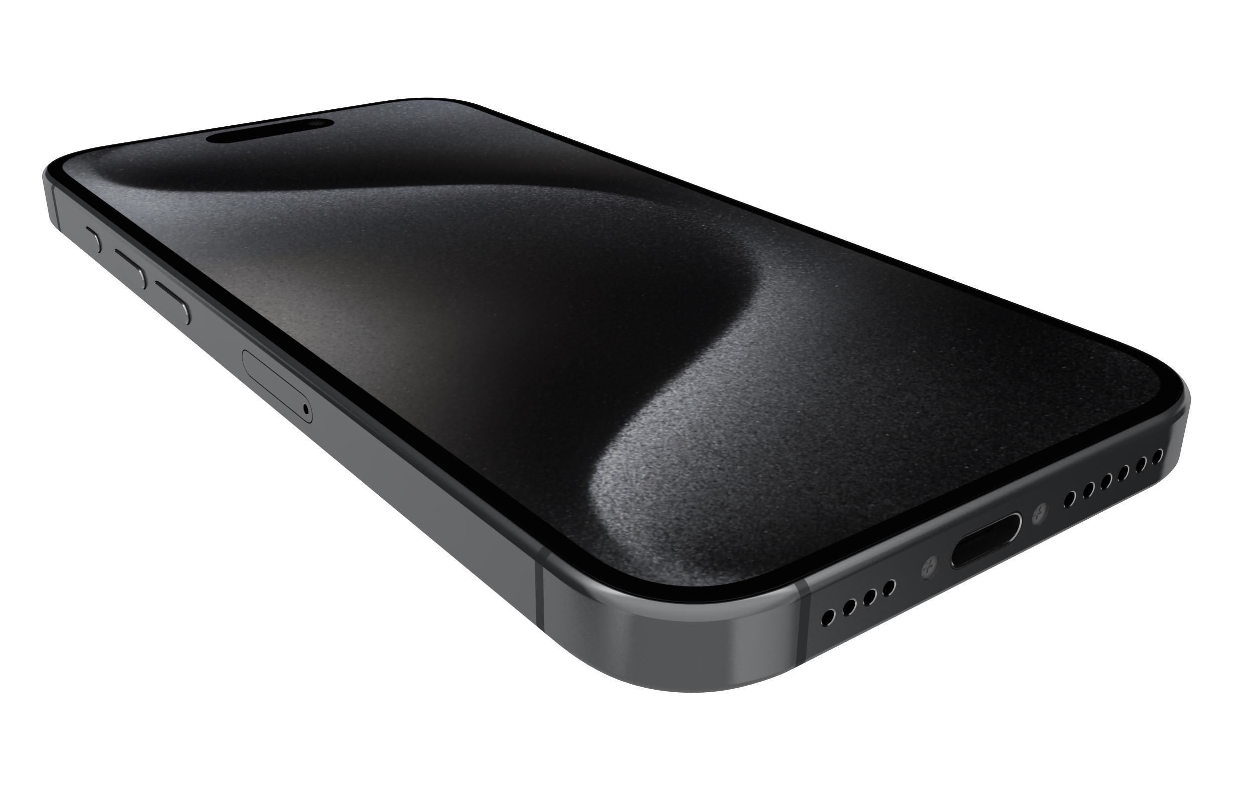 Apple iPhone 15 Pro Black Titanium 3D model_8