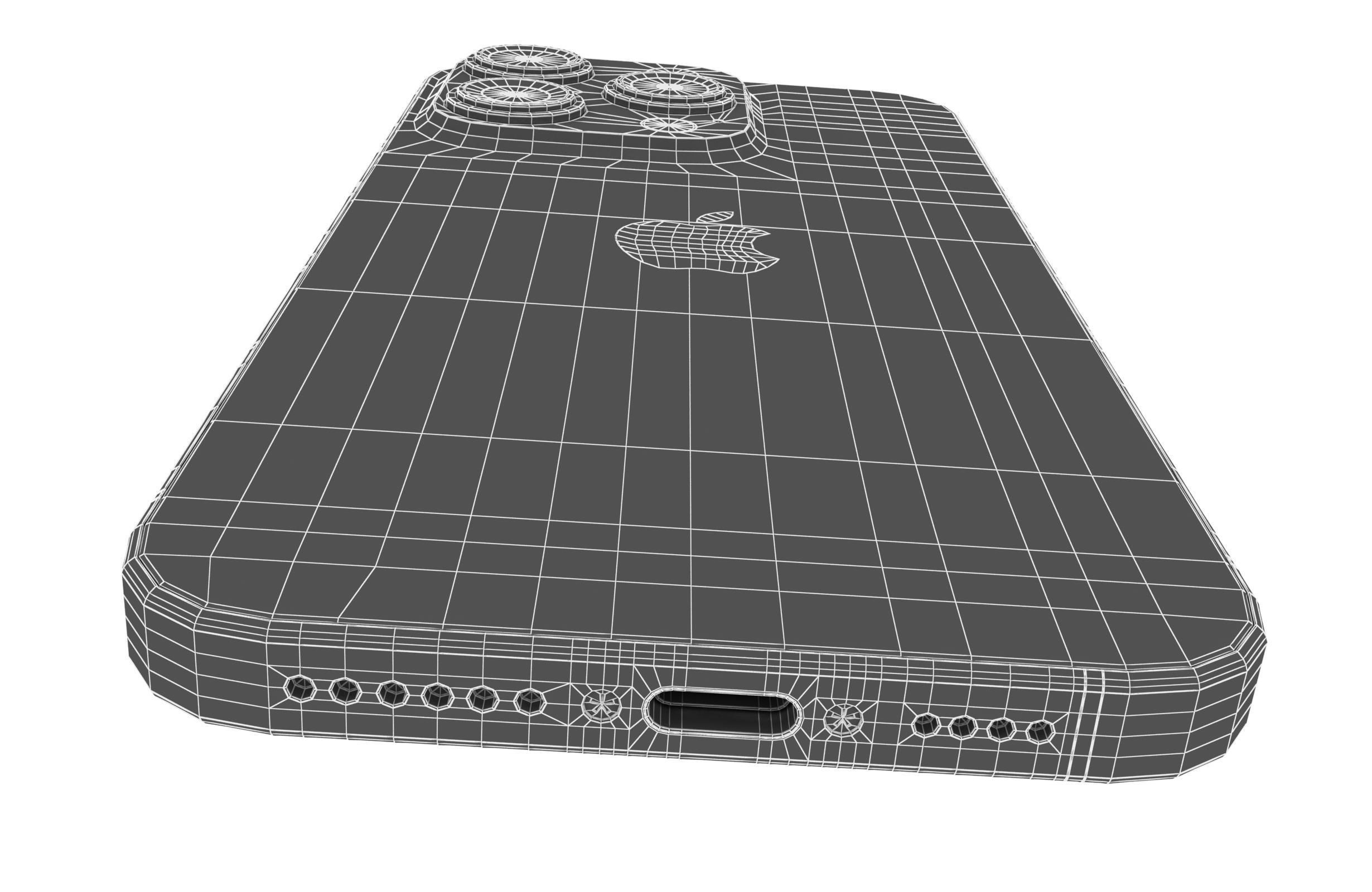 Apple iPhone 15 Pro Black Titanium 3D model_22