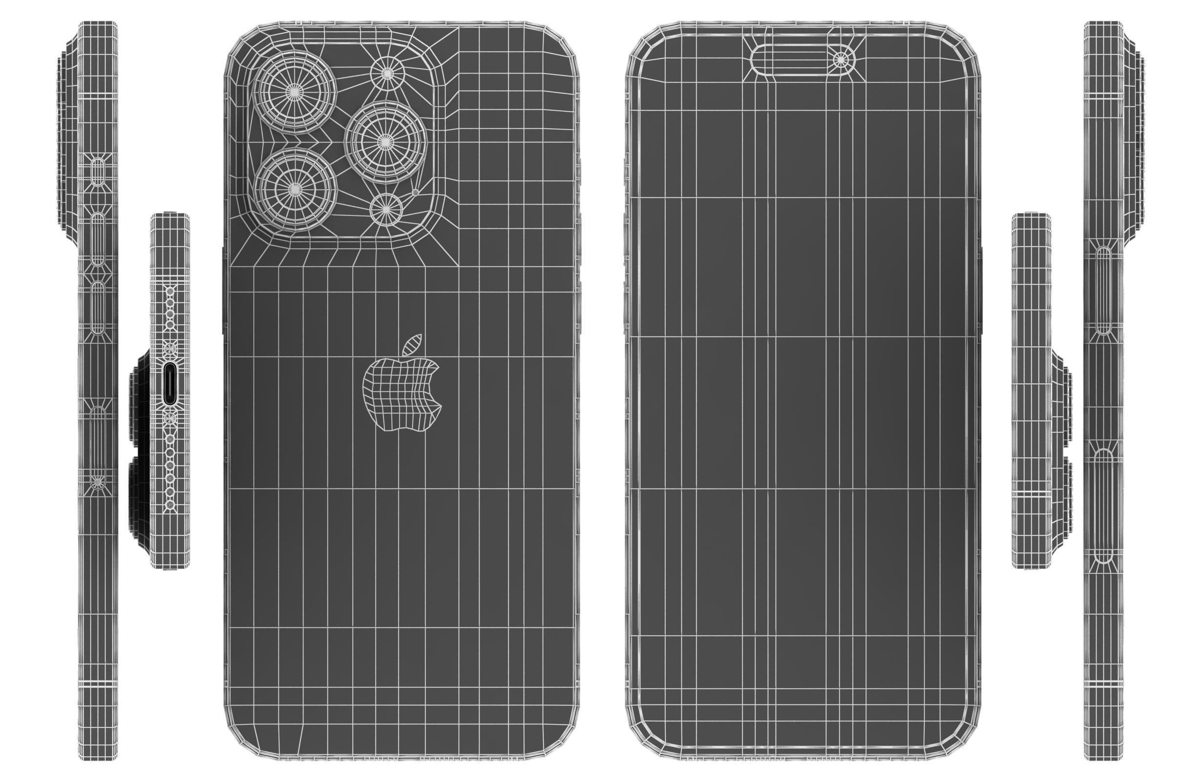 Apple iPhone 15 Pro Black Titanium 3D model_16