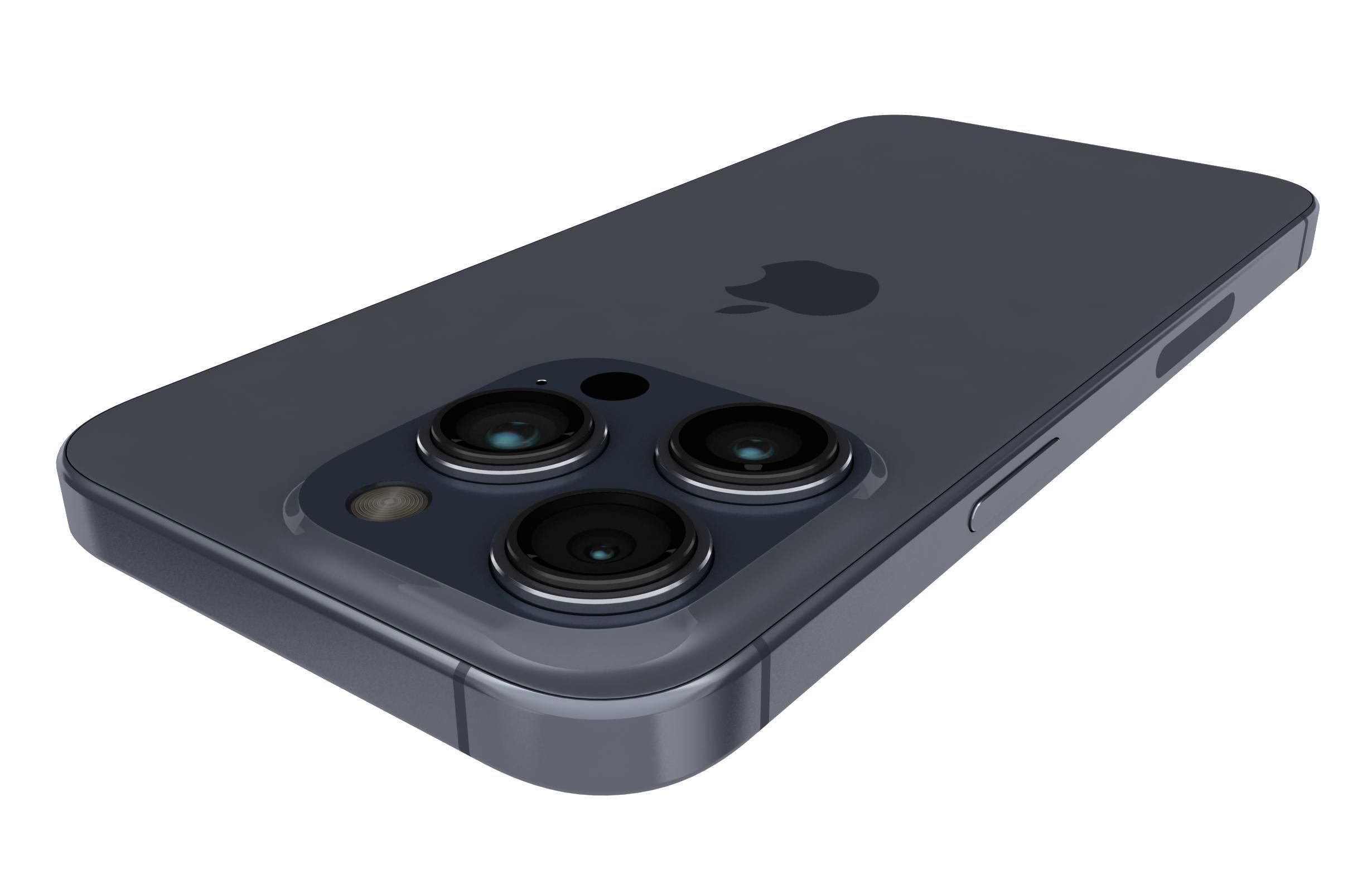 Apple iPhone 15 Pro Blue Titanium 3D model_15
