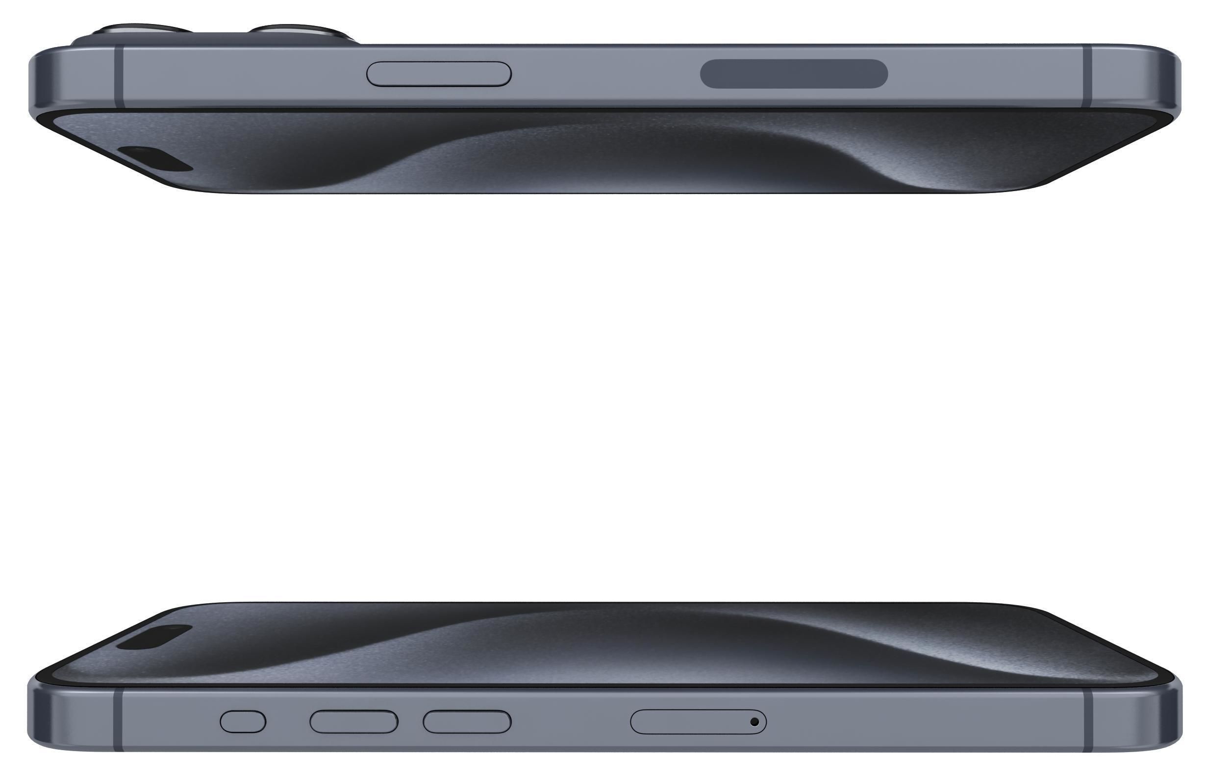 Apple iPhone 15 Pro Blue Titanium 3D model_8