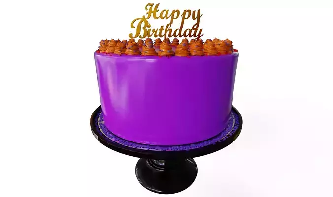 HAPPY BIRTHDAY TEXT CAKE TOPPER 3D print model