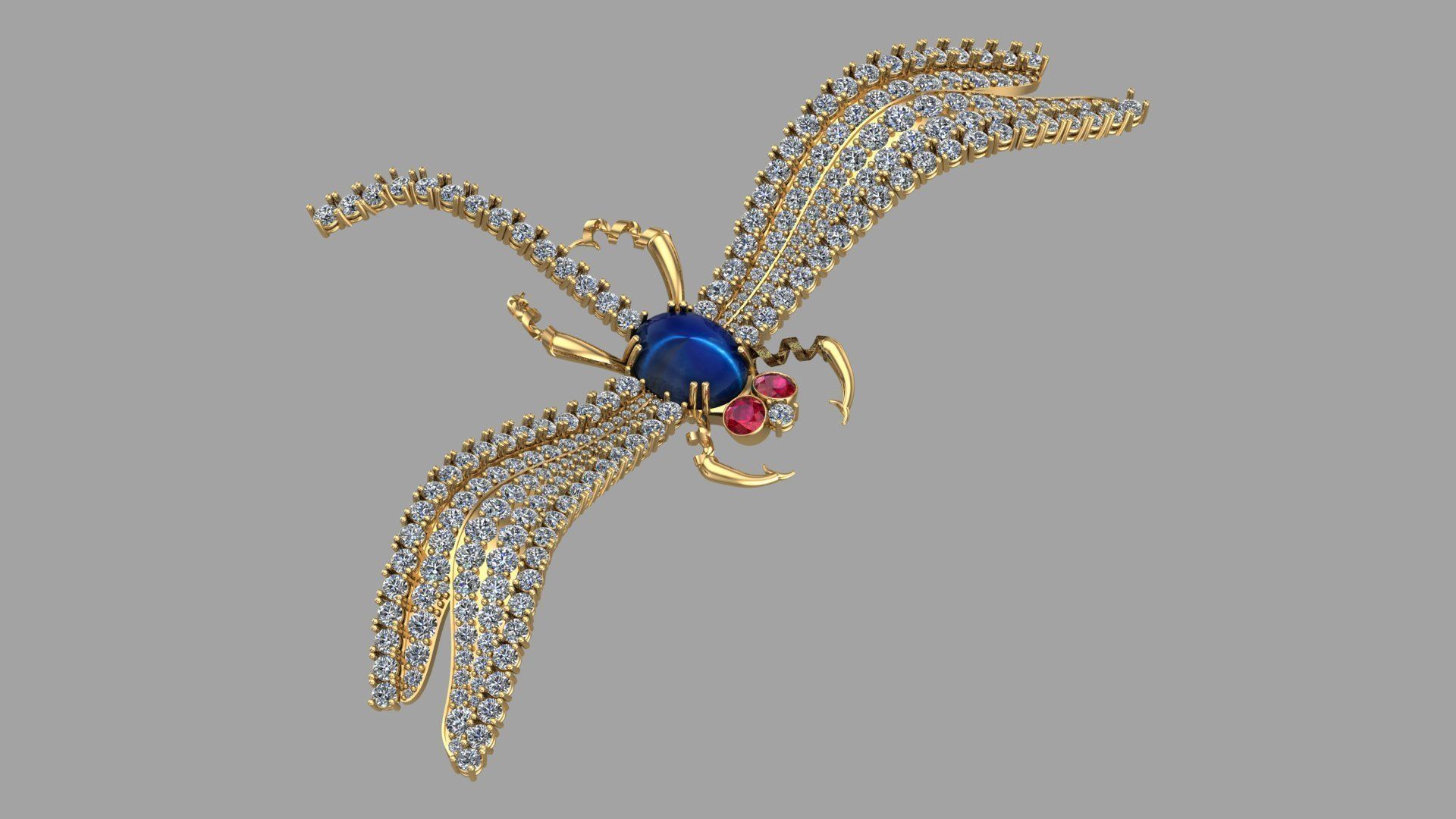 DRAGONFLY PANDENT 3D print model_2