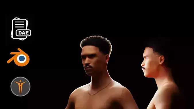 Human Male Black Man Model