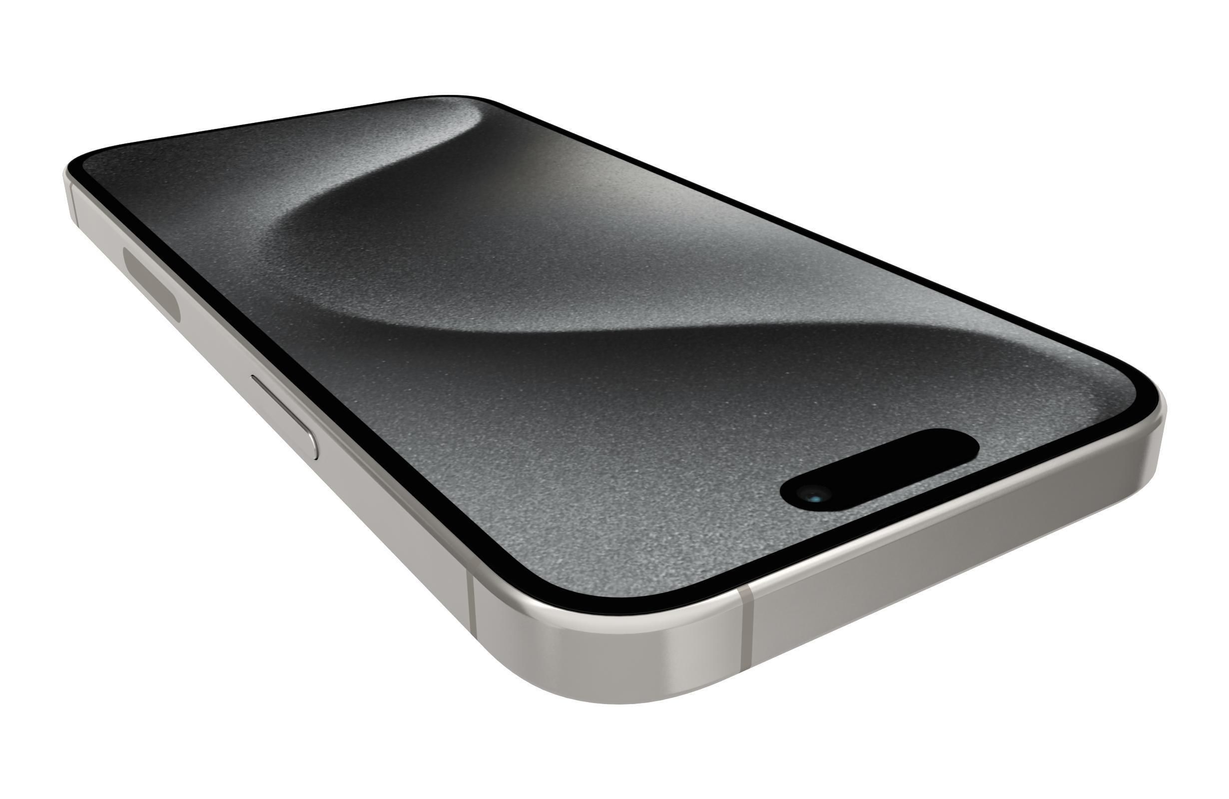 Apple iPhone 15 Pro White Titanium 3D model_15