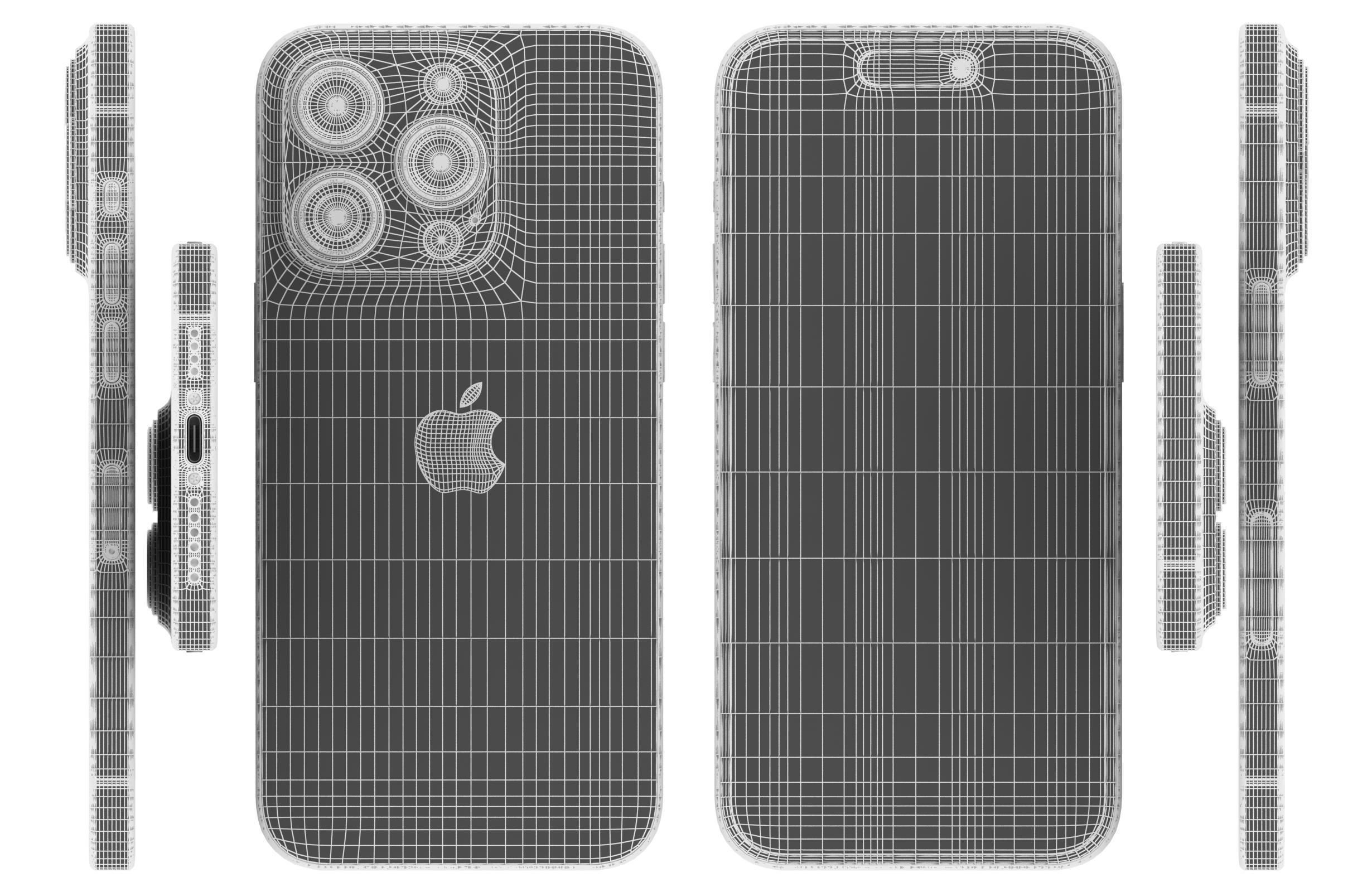 Apple iPhone 15 Pro White Titanium 3D model_17