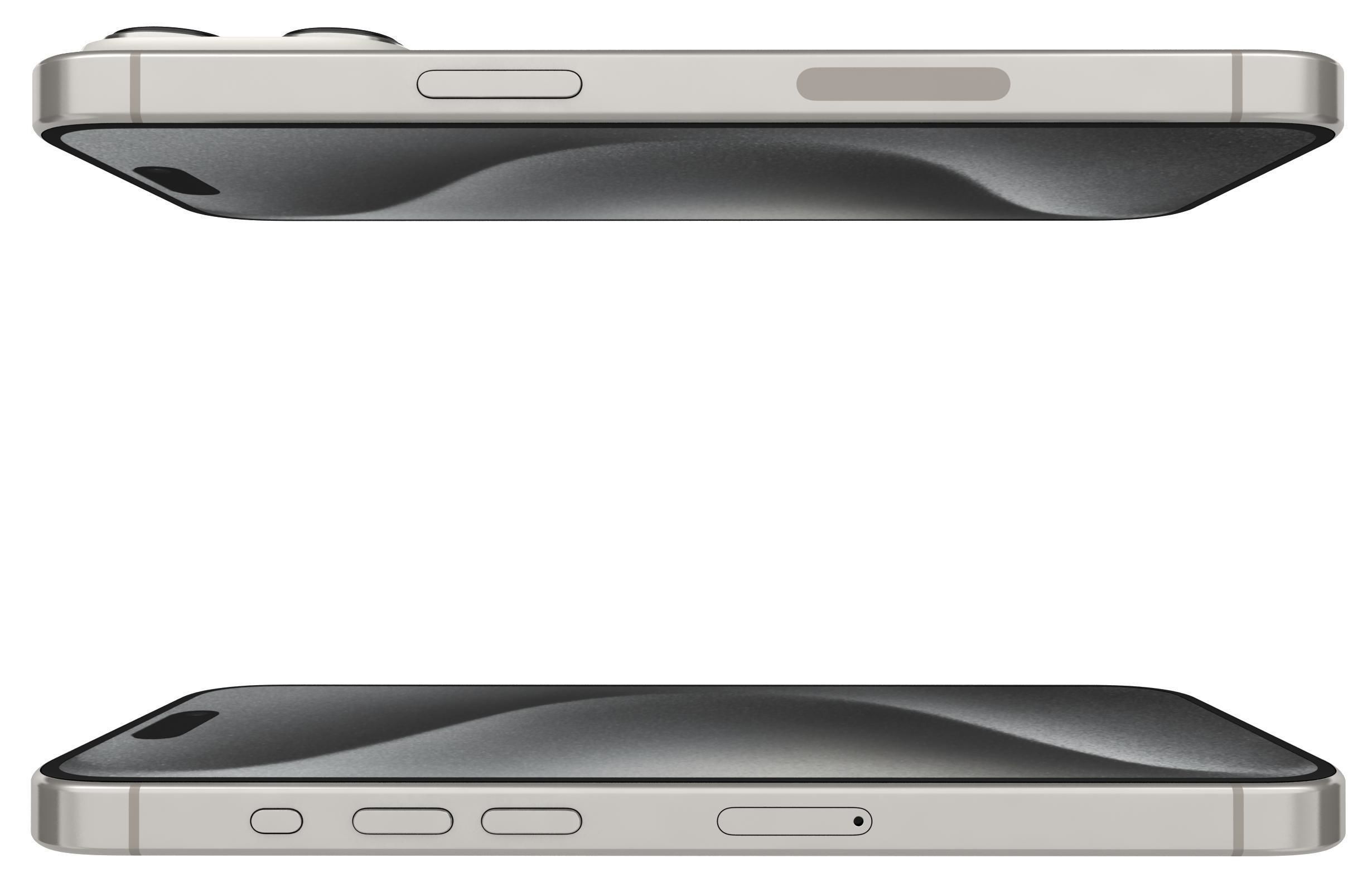 Apple iPhone 15 Pro White Titanium 3D model_9