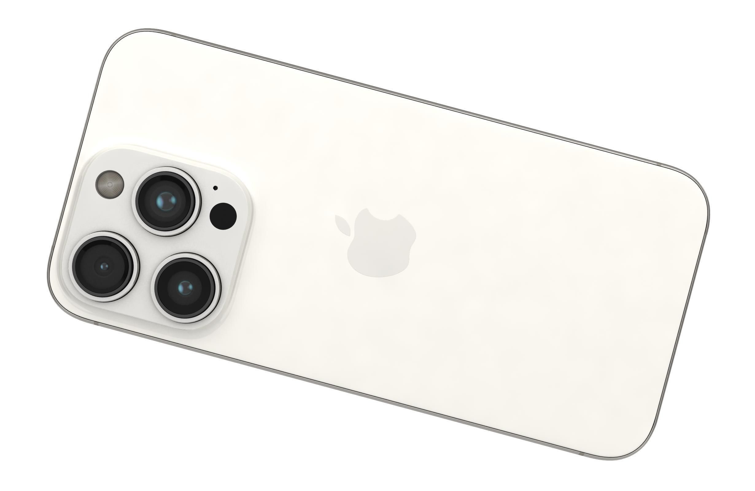 Apple iPhone 15 Pro White Titanium 3D model_11