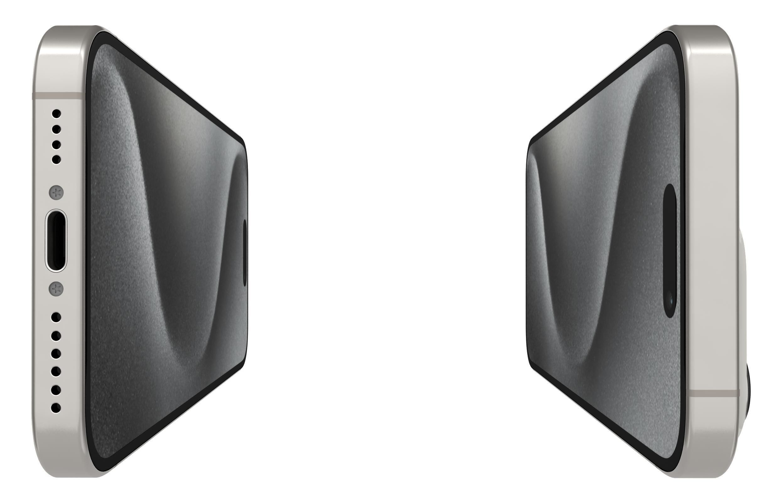 Apple iPhone 15 Pro White Titanium 3D model_8