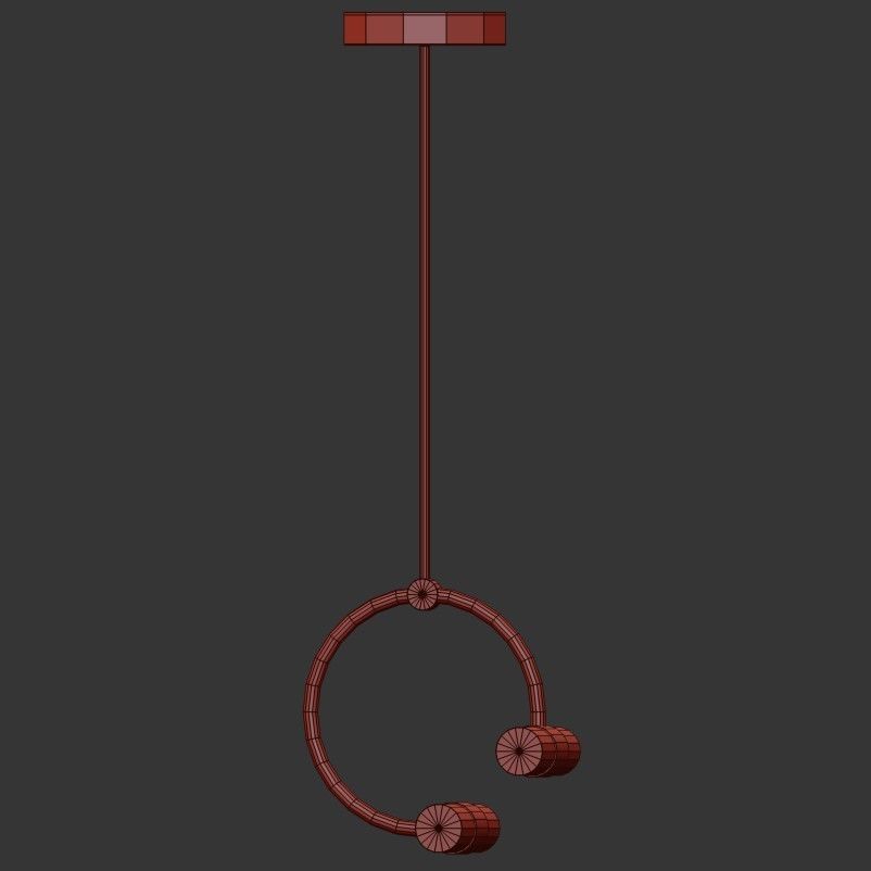 Rae 4 Light Pendant 3D model_1