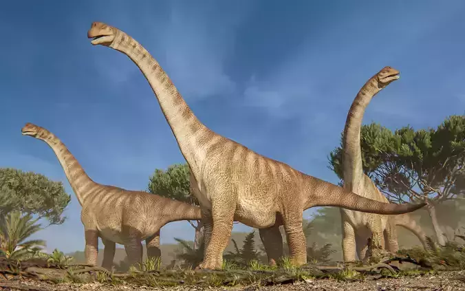 Brachiosaurus Sauropod Dinosaur Low-poly 3D model