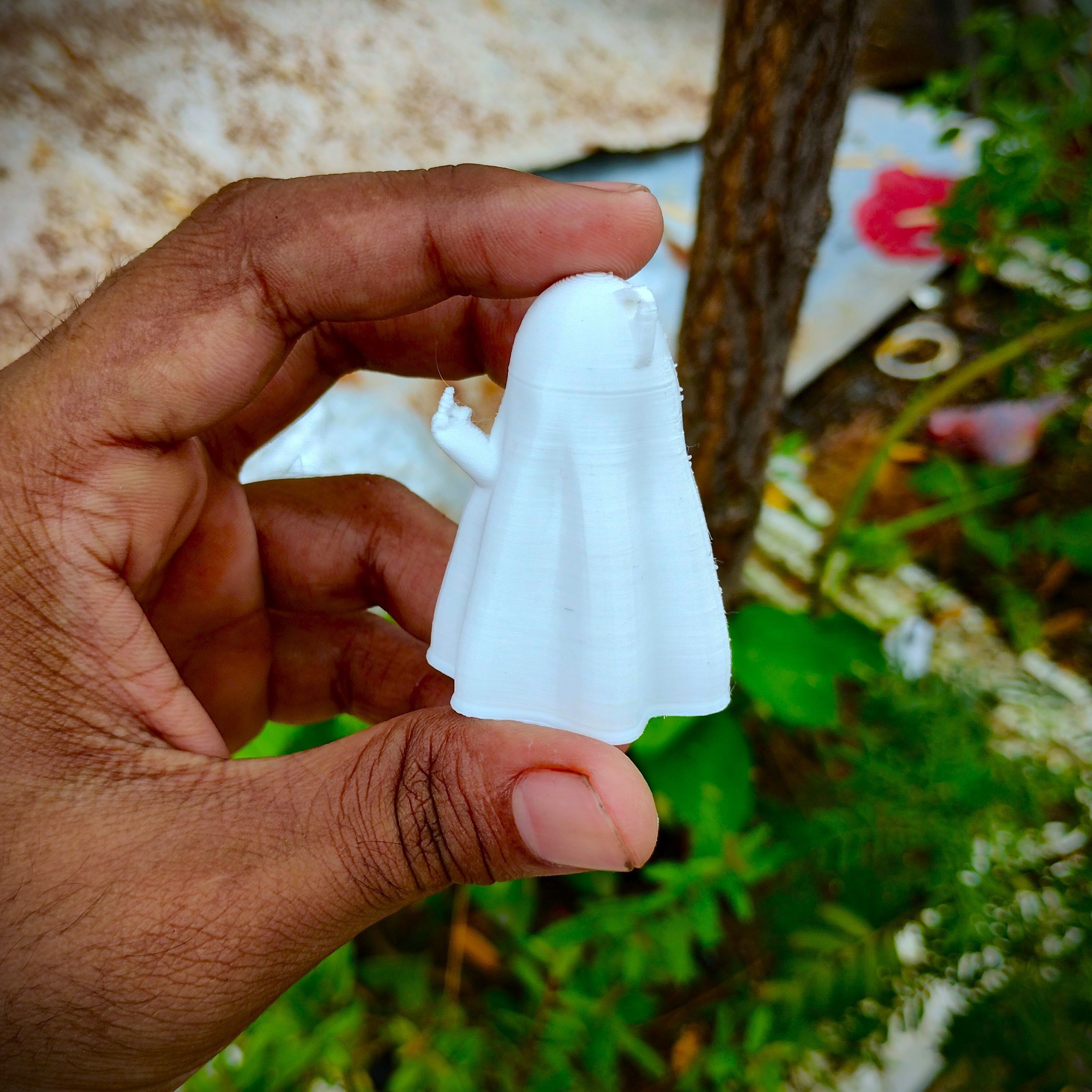 Cute little Angry Ghost 3D print model_3