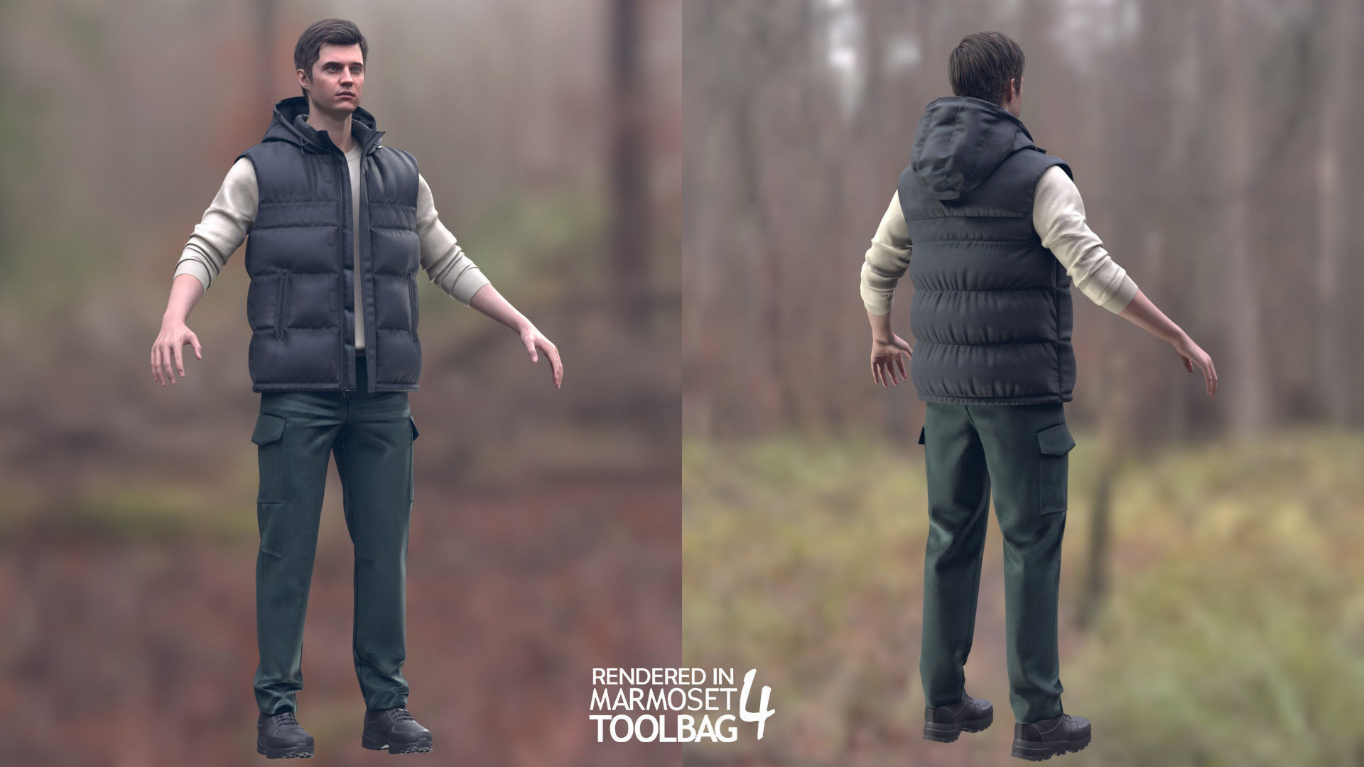 Mens and Womens Winter and Autumn Outfits 3D Model Collection_18