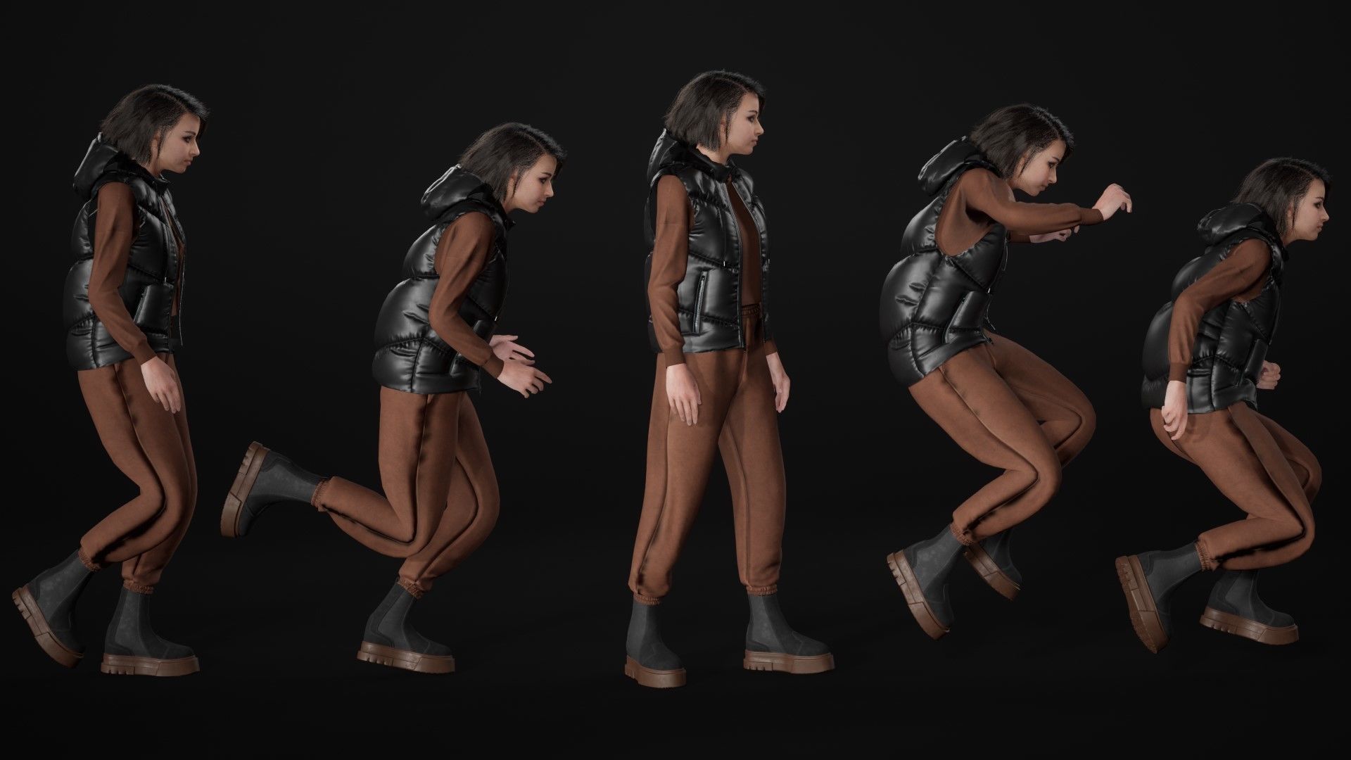 Mens and Womens Winter and Autumn Outfits 3D Model Collection_49