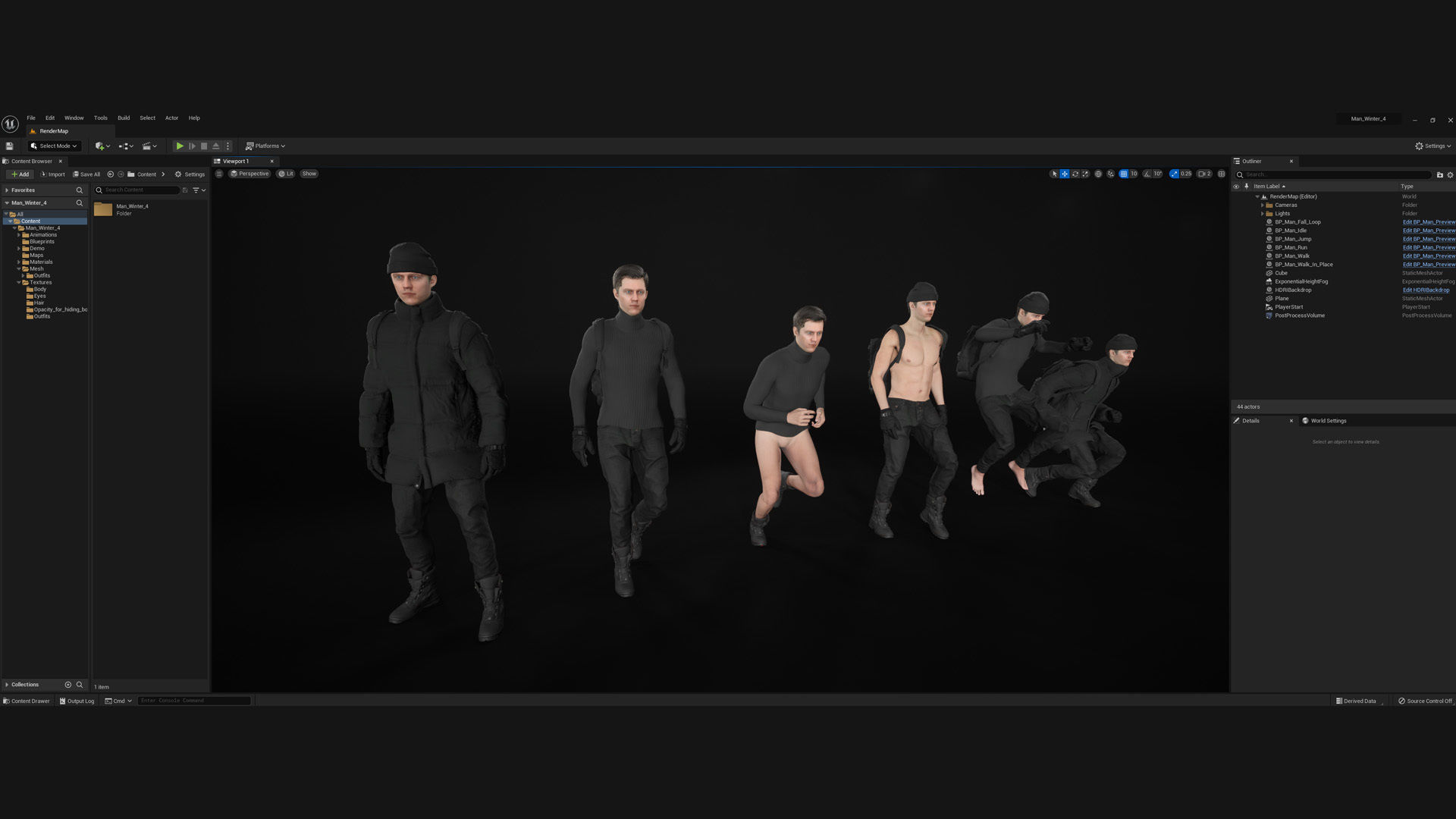 Mens and Womens Winter and Autumn Outfits 3D Model Collection_22