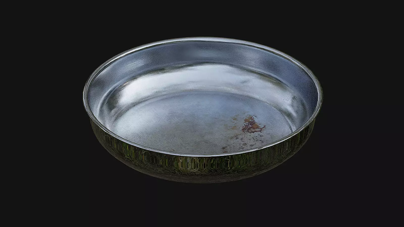 Stainless Steel Frying Pan 3D model_0