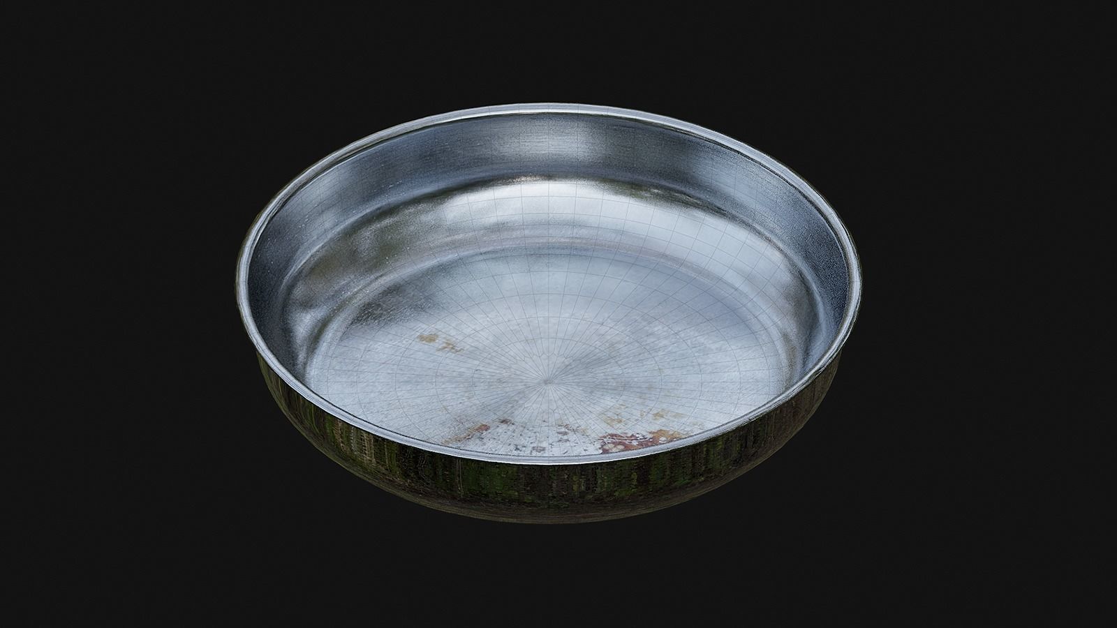 Stainless Steel Frying Pan 3D model_5