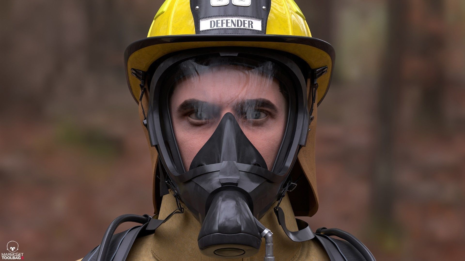 Mens ans Womens Firefighers and Rescuers 3D Model Collection_8