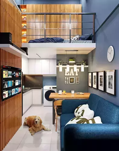 small house design loaf bed with textures