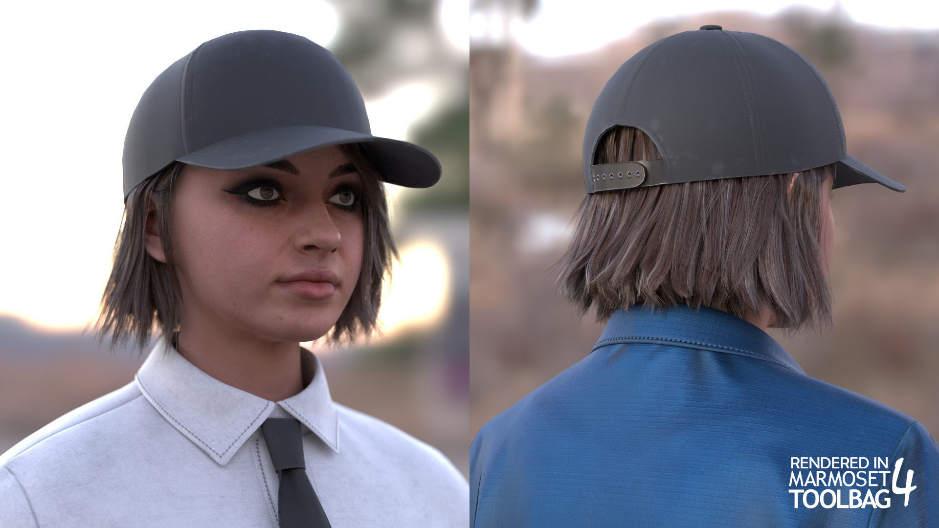 Mens and Womens Prisoner and Agent outfits 3D Model Collection_29