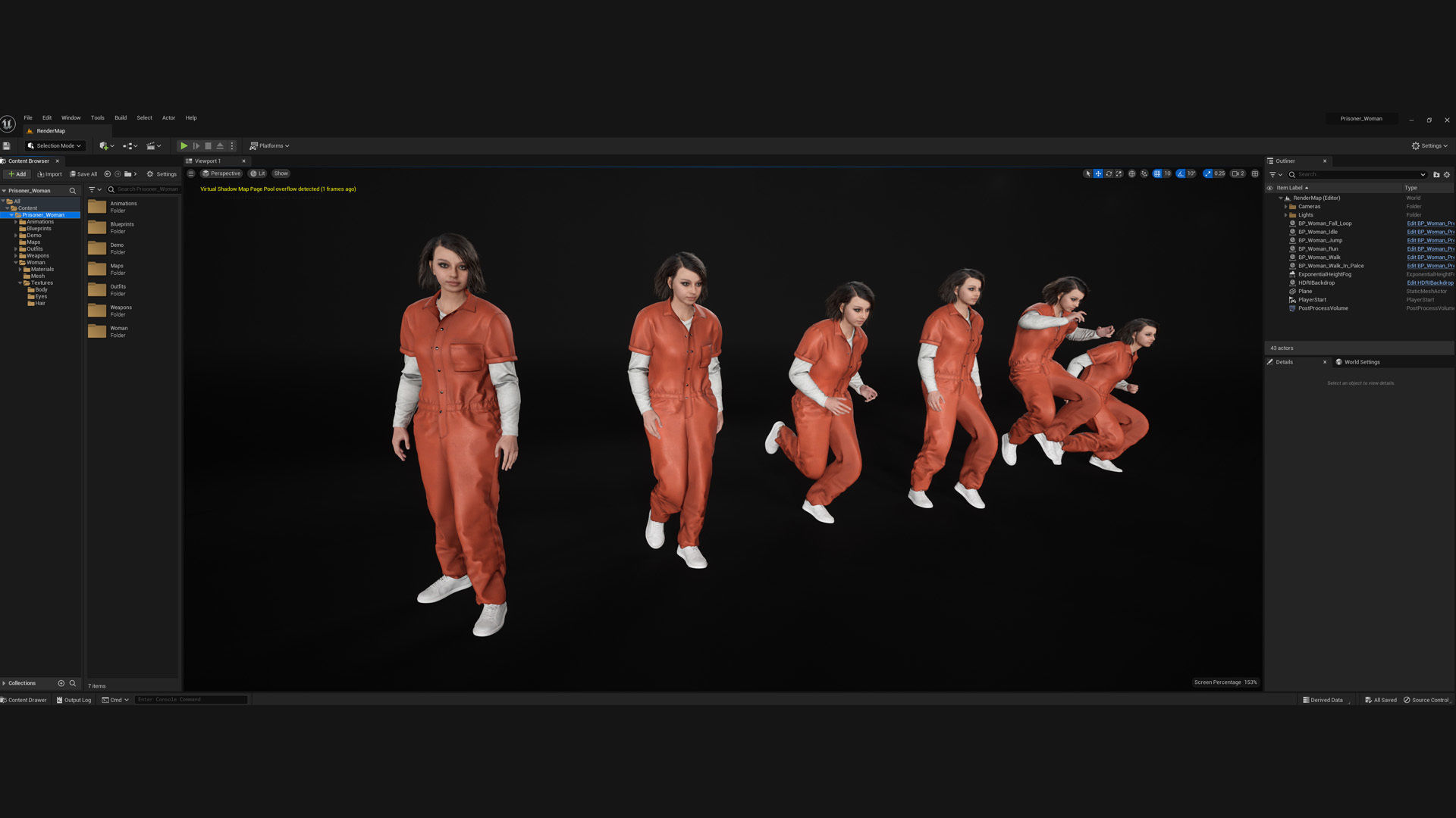 Mens and Womens Prisoner and Agent outfits 3D Model Collection_22