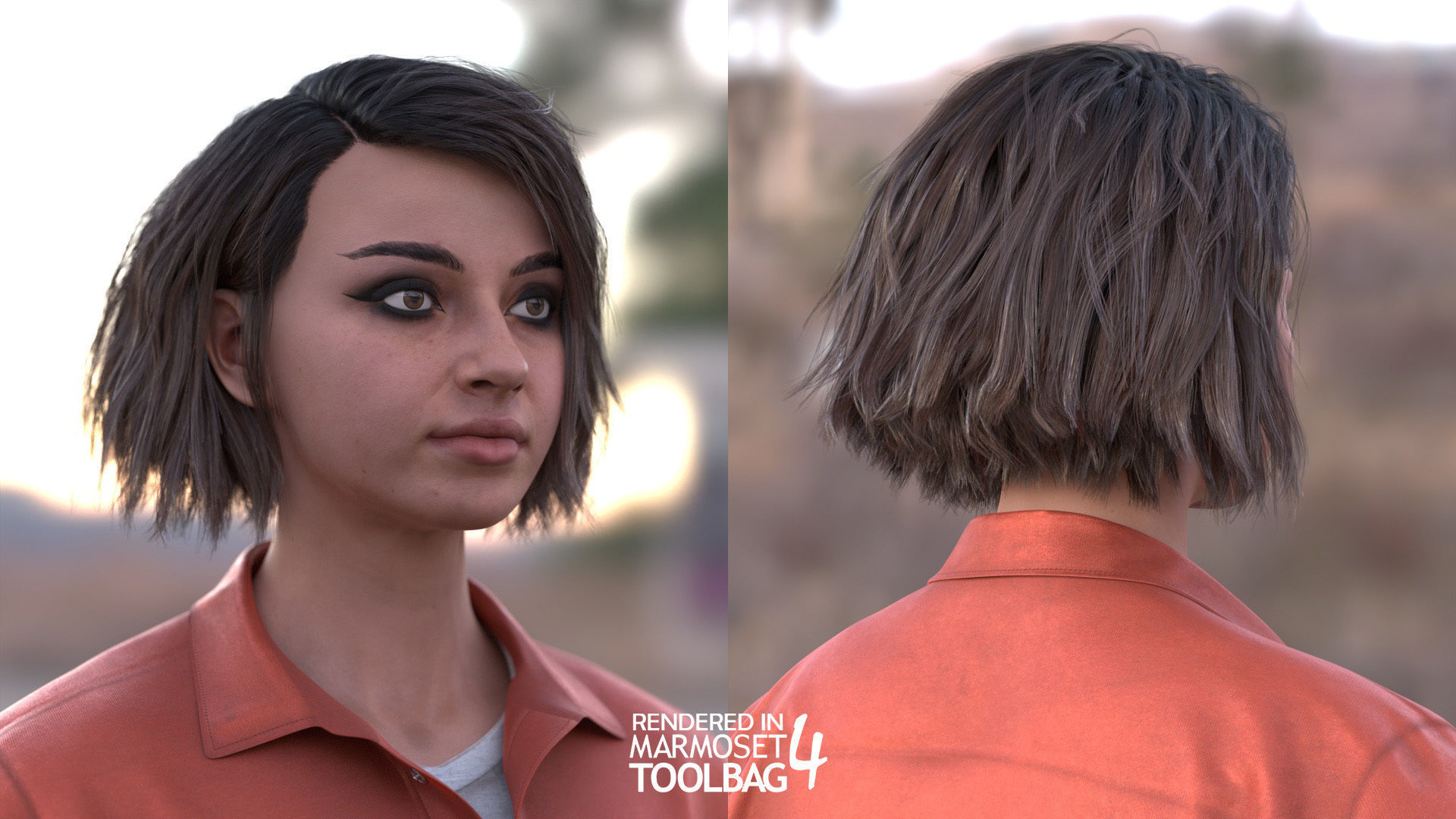 Mens and Womens Prisoner and Agent outfits 3D Model Collection_32