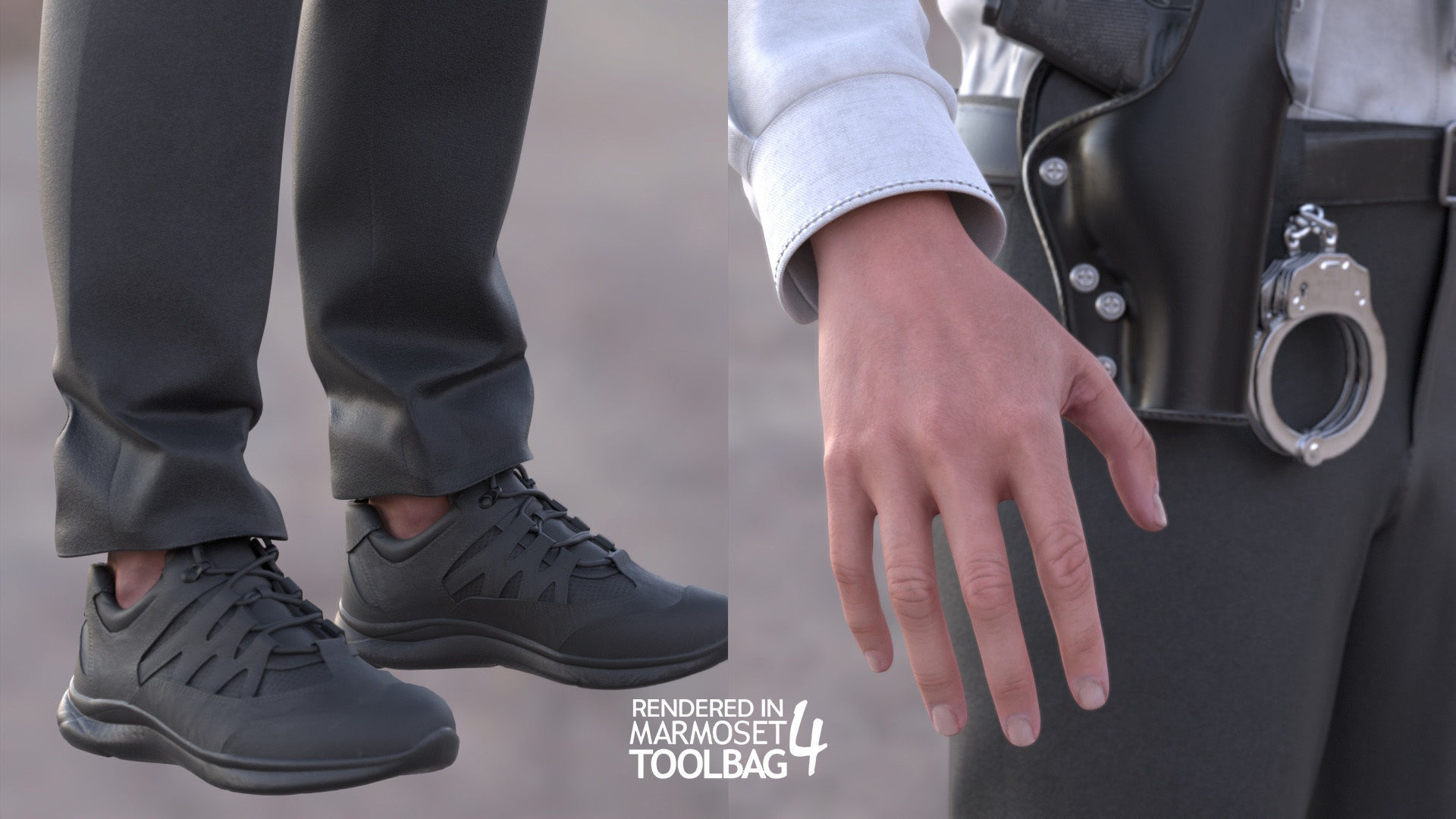 Mens and Womens Prisoner and Agent outfits 3D Model Collection_28