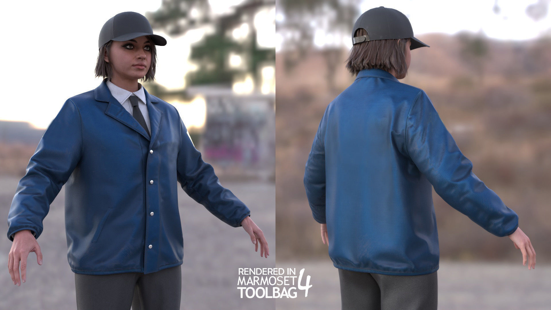 Mens and Womens Prisoner and Agent outfits 3D Model Collection_11