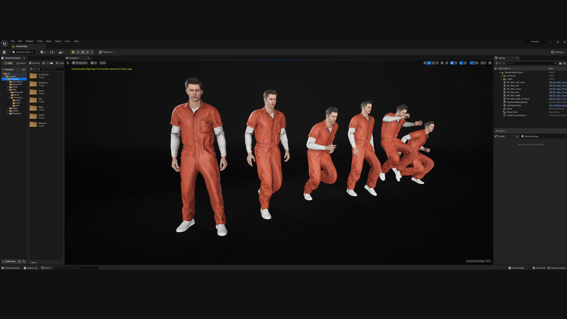 Mens and Womens Prisoner and Agent outfits 3D Model Collection_23