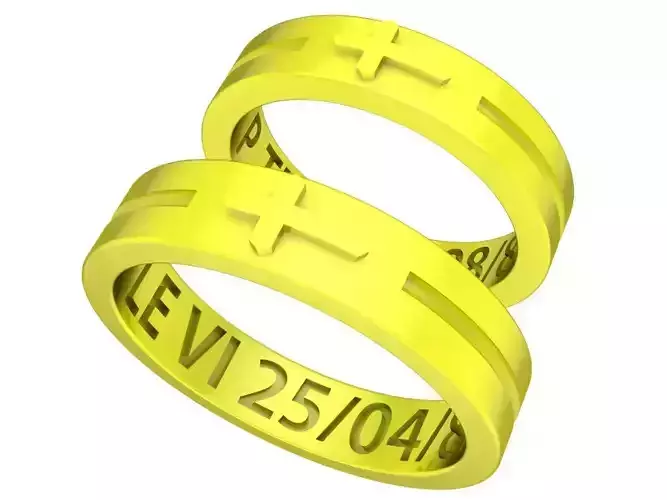 6708 Cross Wedding Ring